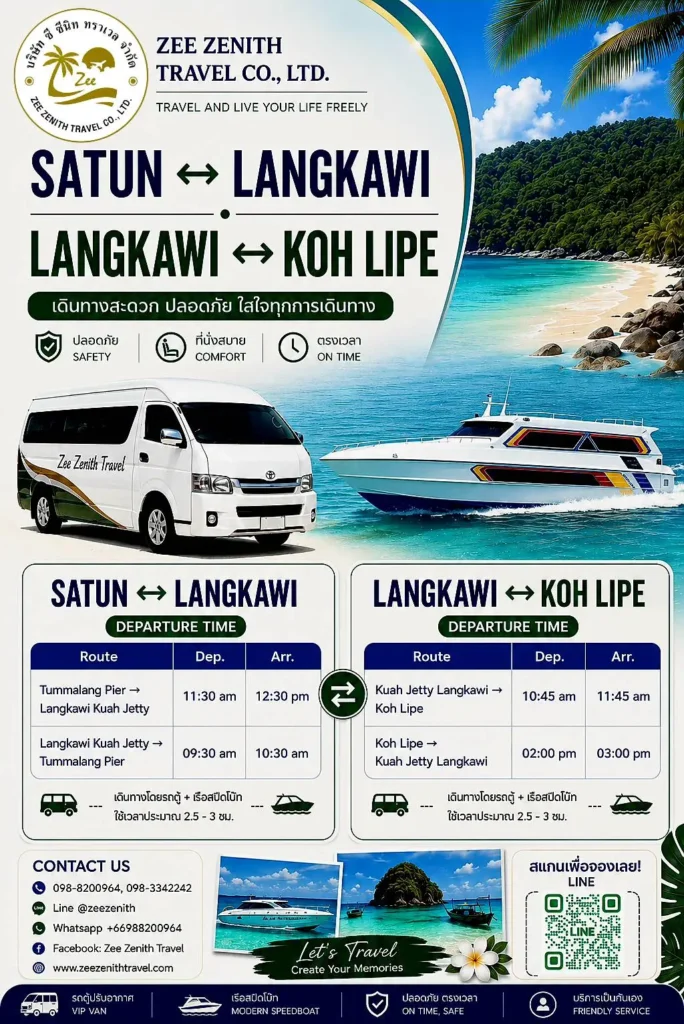 เกาะหลีเป๊ะไปท่าเรือกัวห์ ลังกาวี (Koh Lipe to Kuah Jetty, Langkawi) 1 สตูล ลังกาวี เกาะหลีเป๊ะ